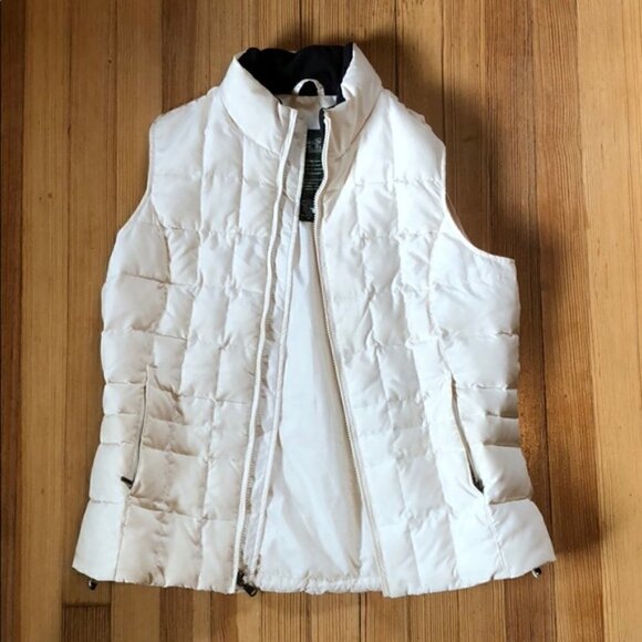 Eddie Bauer Cream Premium Goose Down Vest Size XXL - Picture 1 of 6